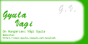 gyula vagi business card